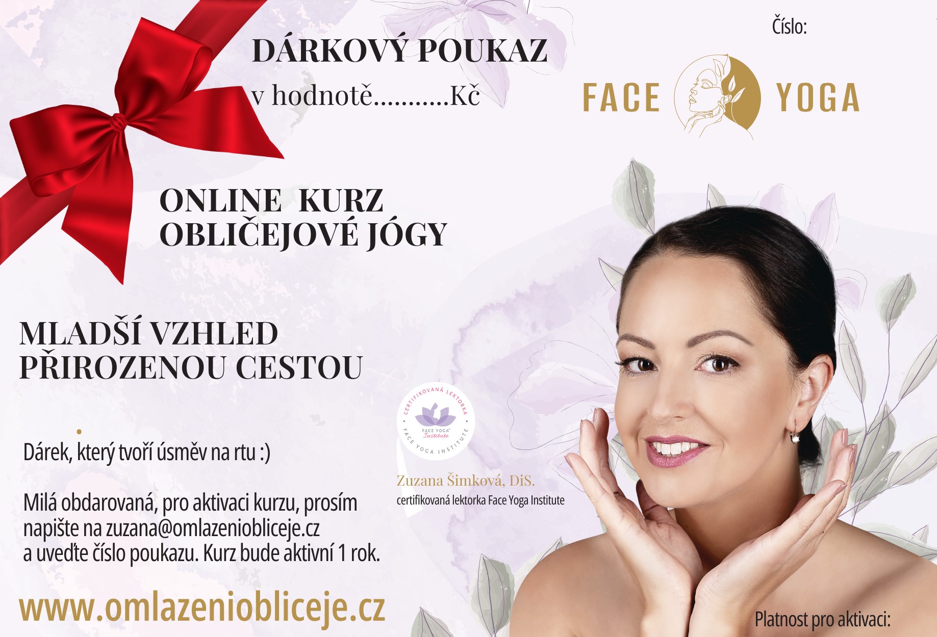 Darkovy poukaz Face Yoga 2023 Vanoce